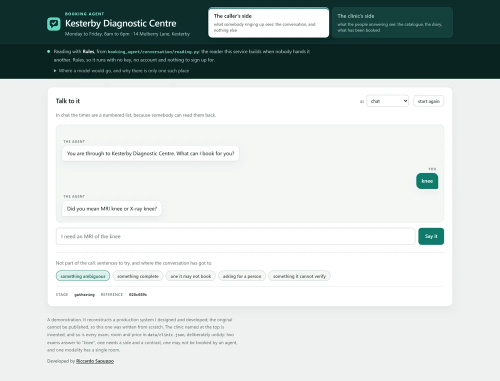 Conversational Booking Agent